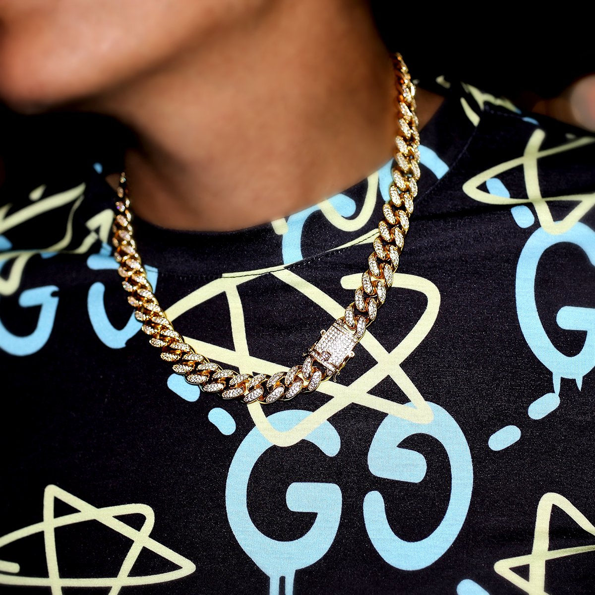 Cubain Miami Iced Plaqué Or 12 mm