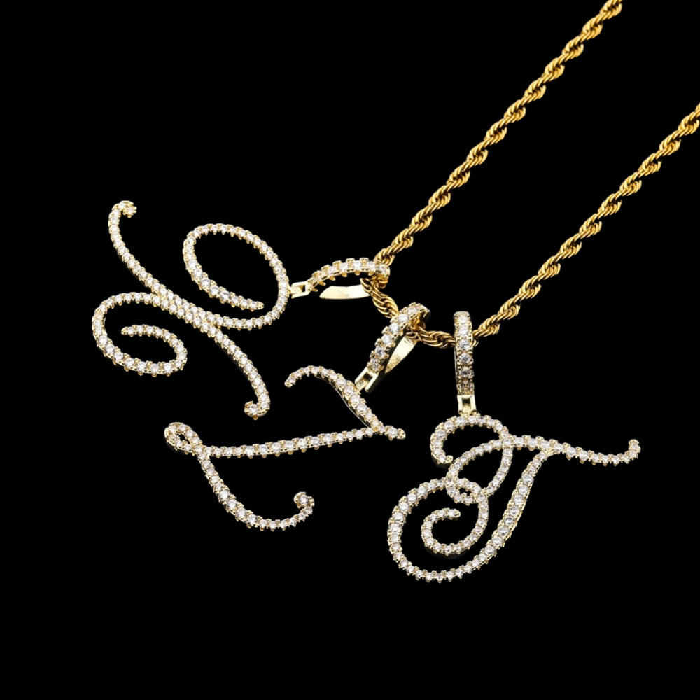 Cursive style Letter Pendant