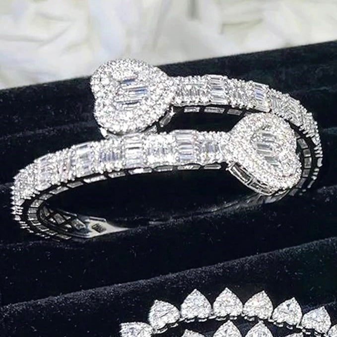 Bracelet Deux Coeurs Scintillants