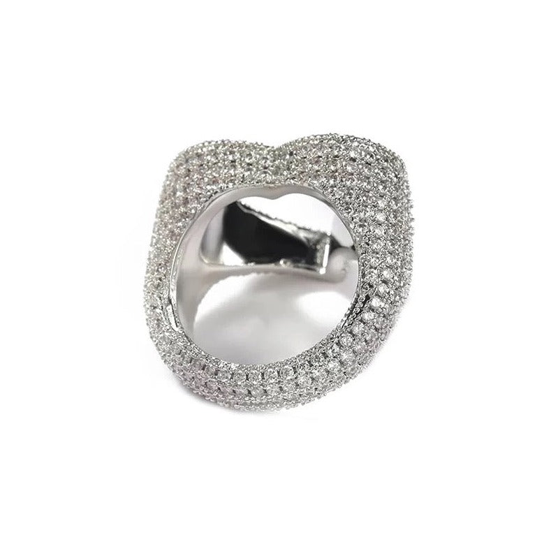 Bague coeur diamant ouvert