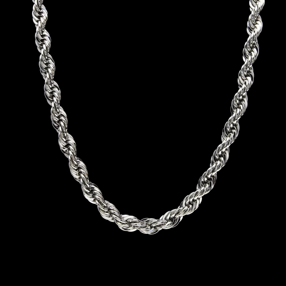 Silver dookie rope chain discount