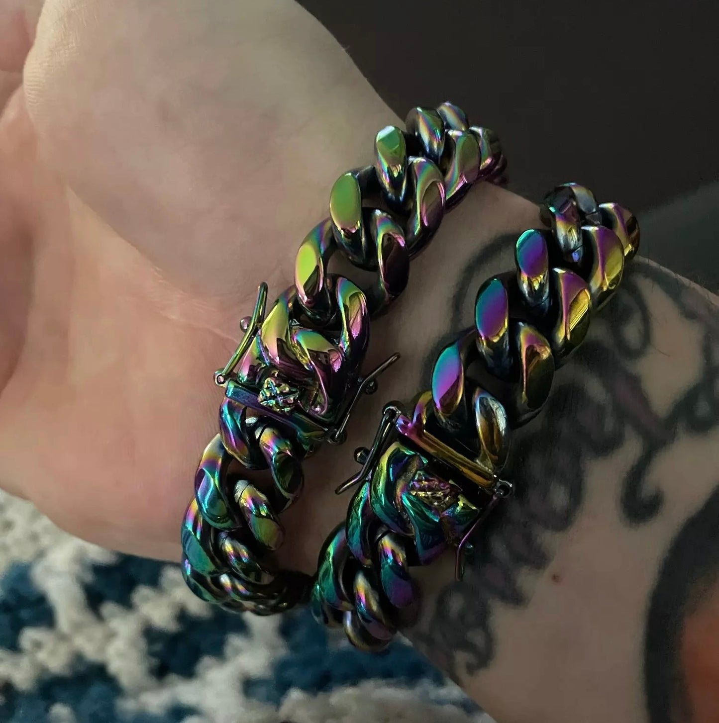 14mm Neo Chrome Cuban Bracelet
