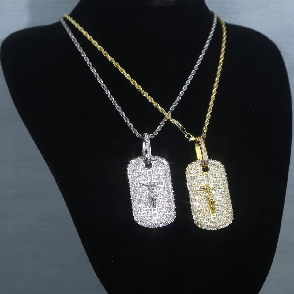 Dog Tag Kruis Hanger