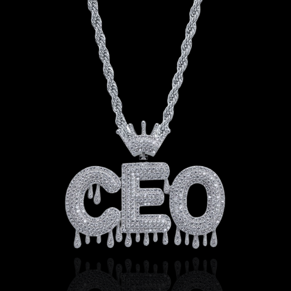 Pendentif personnalisé avec nom de couronne