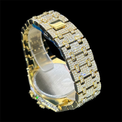 Royal Cross 44mm – Fully Iced Gold Plated Watch