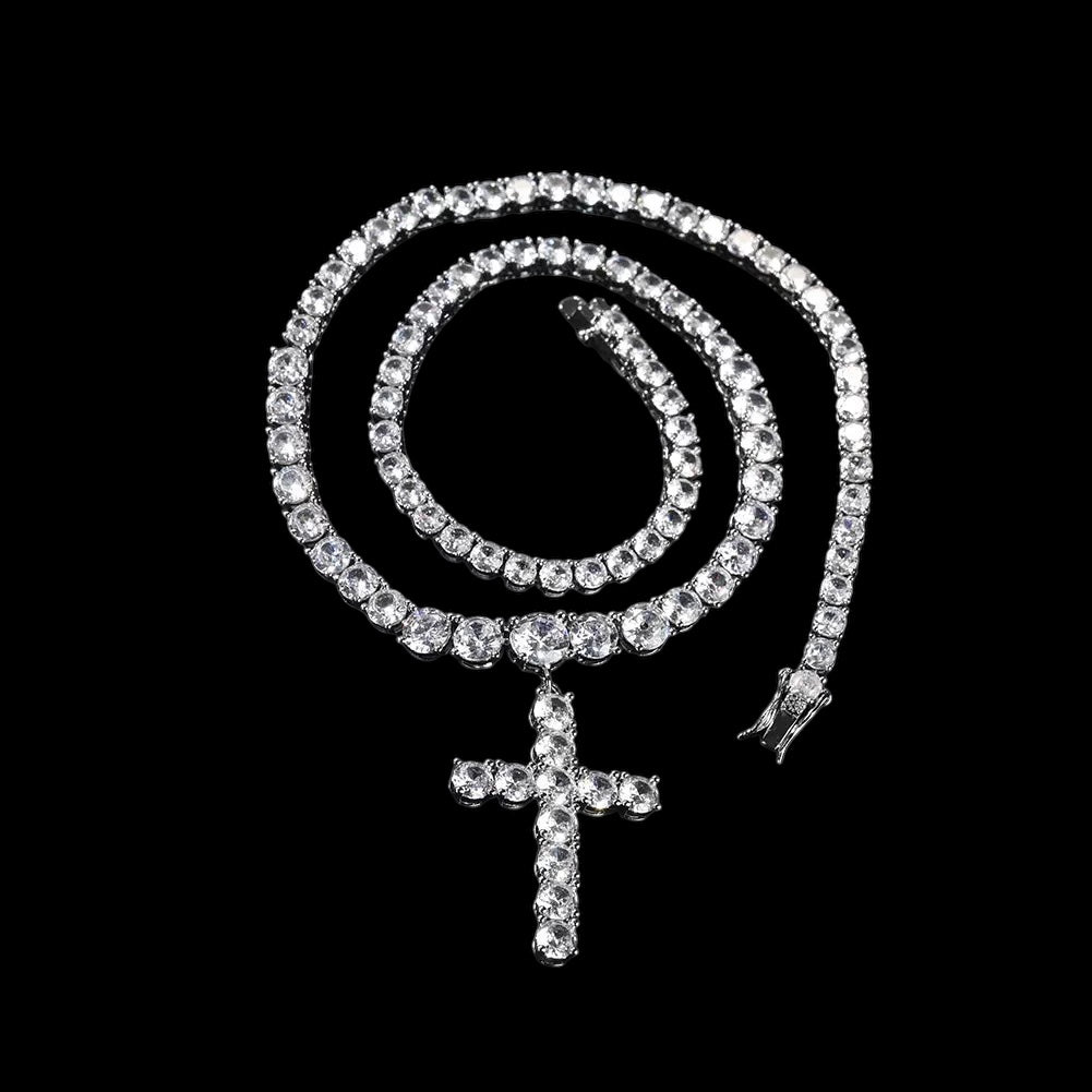 Iced Kruis Tennis Ketting