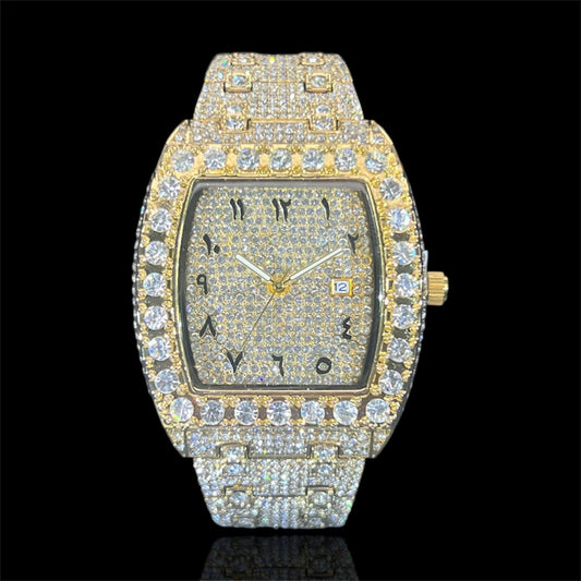Millionaire 44mm – Fully Iced Gold-Plated Watch