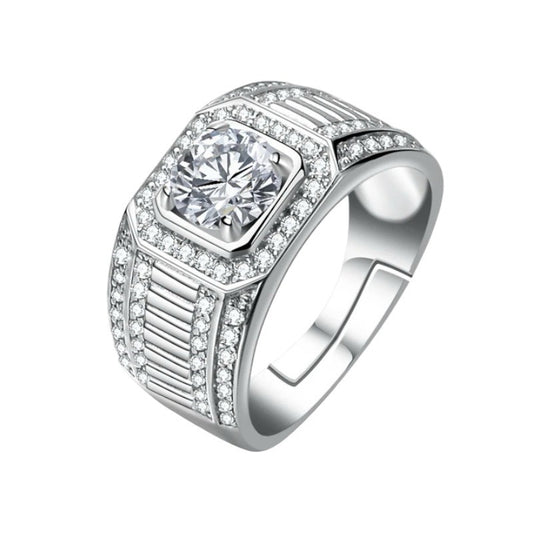 1ct Silver Prestige Moissanite Diamond Ring