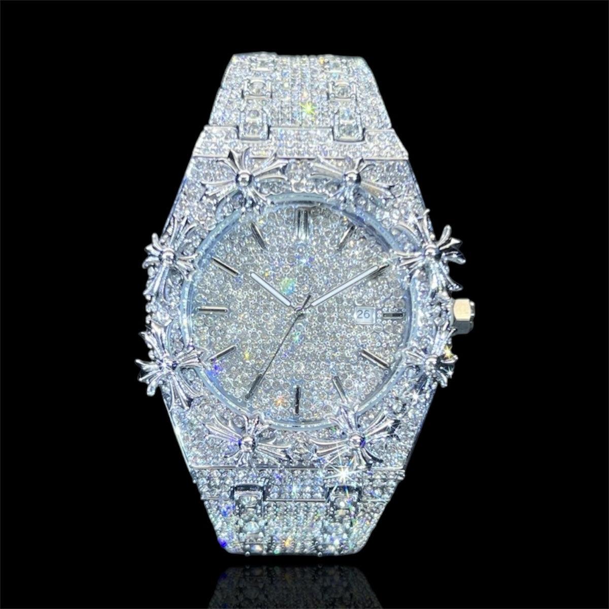 Royal Cross 44mm – Fully Iced Watch