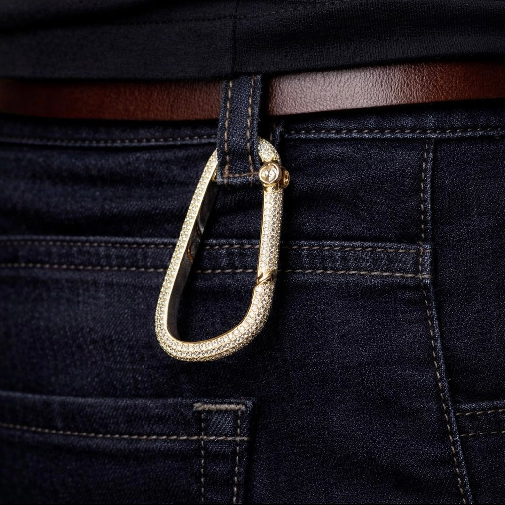 Premium Iced Carabiner – Gold Plated