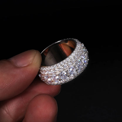 5 Layer Moissanite Diamanten Band Ring