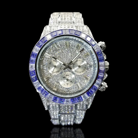 Iced Out Chronograph Watch | Sapphire