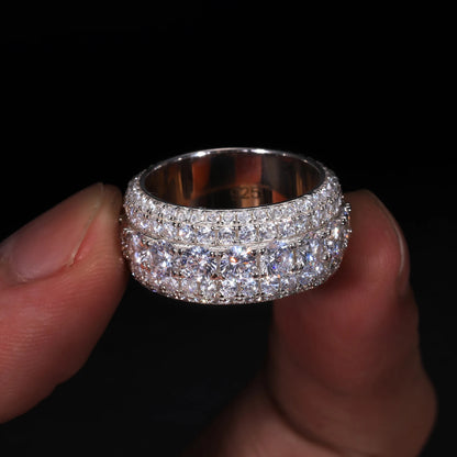5 Layer Moissanite Diamond Band Ring