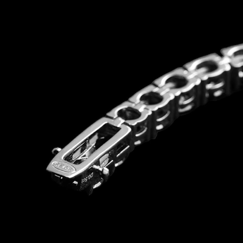 5mm Zwarte Moissanite Diamanten Tennis Armband