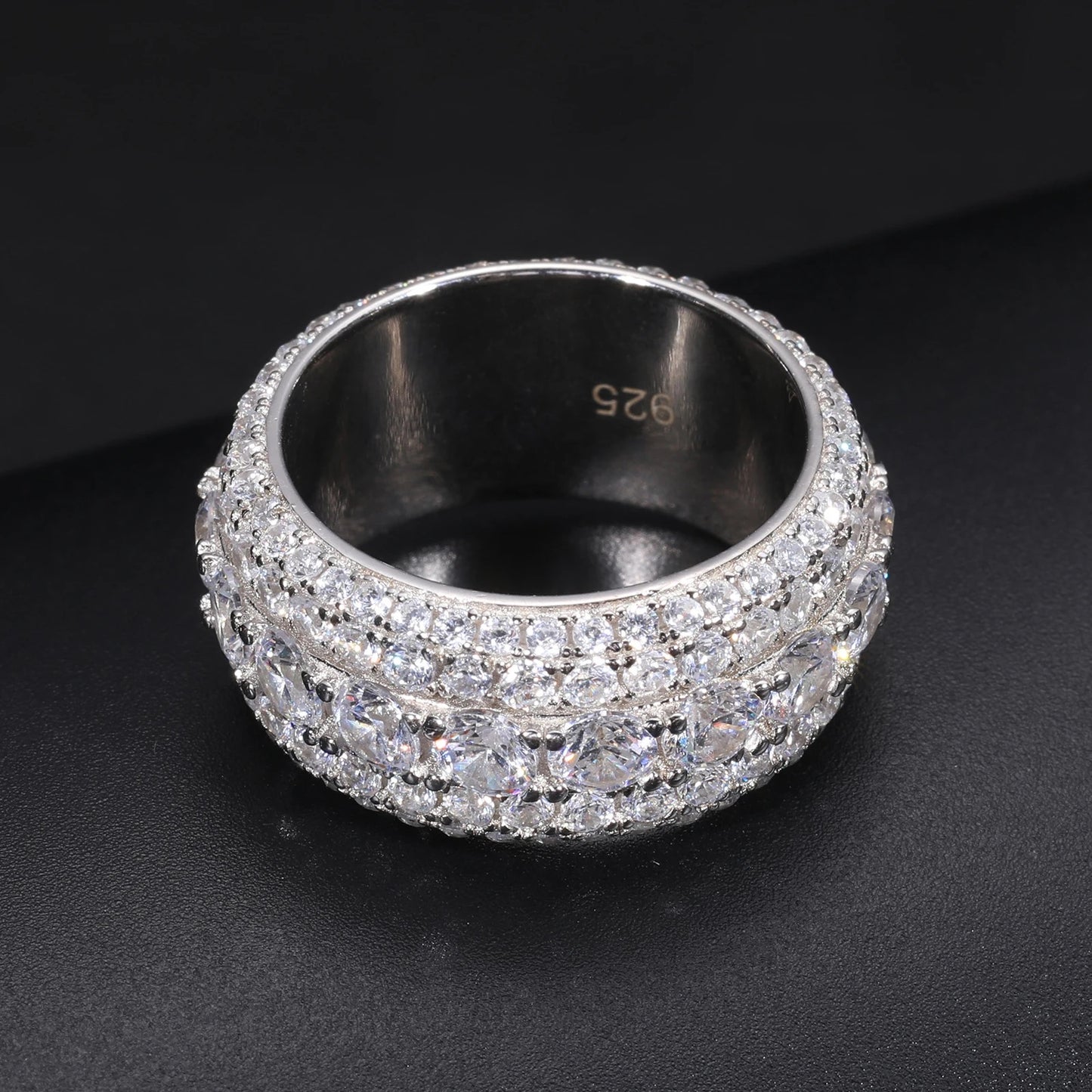 5 Layer Moissanite Diamanten Band Ring