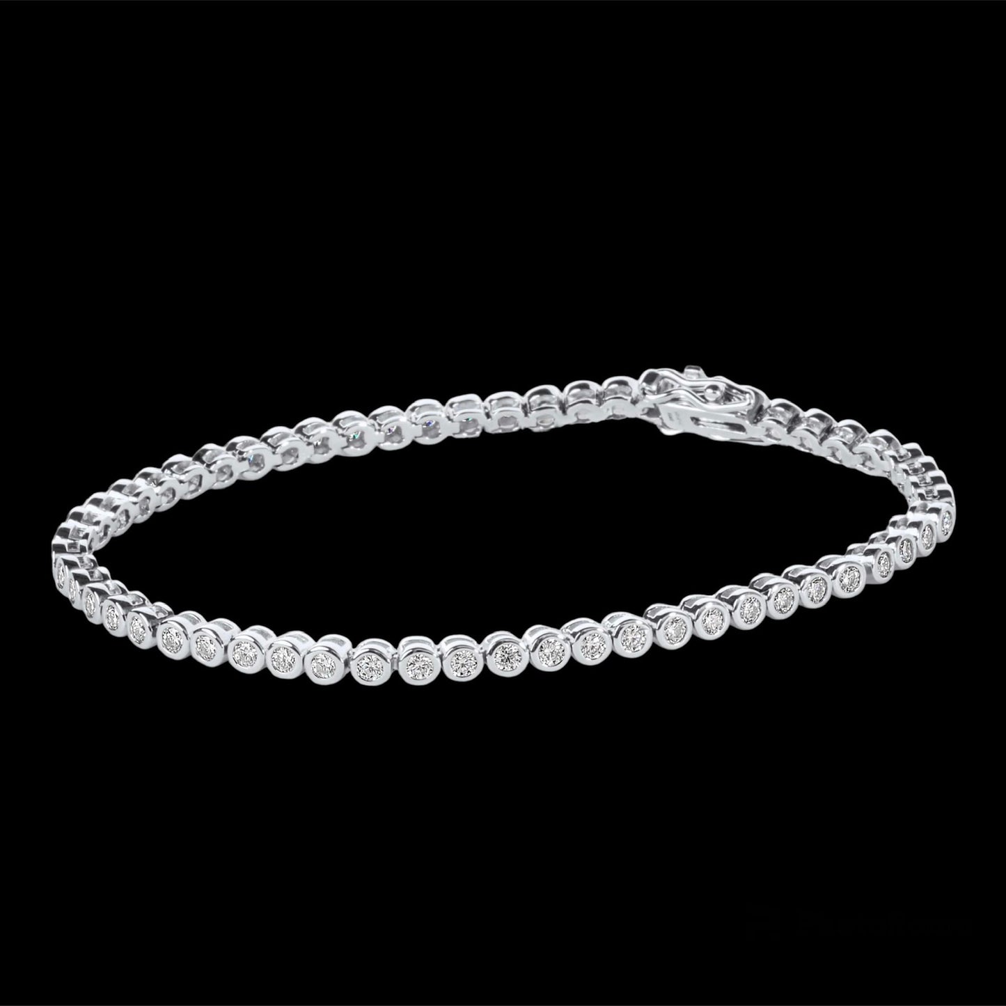 Bracelet Tennis Diamant Moissanite Rond 2mm