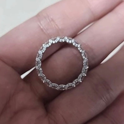 3mm Zilveren Moissanite Diamanten Ring