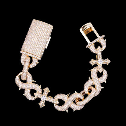Diamond Infinity Cross / Cuban Bracelet
