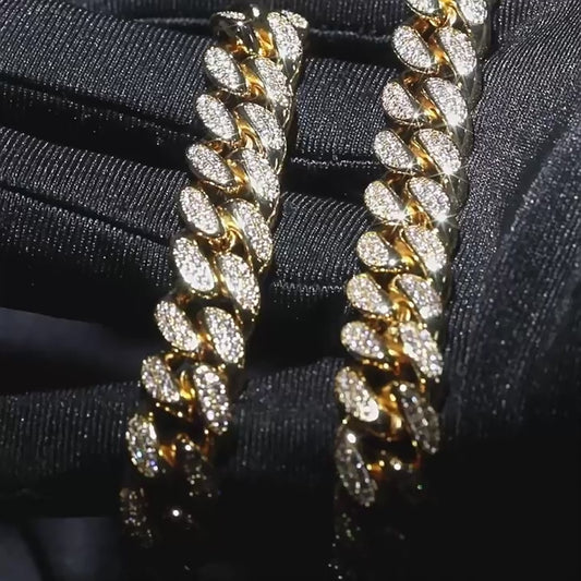 12mm Iced Miami Cuban Chain — Signature