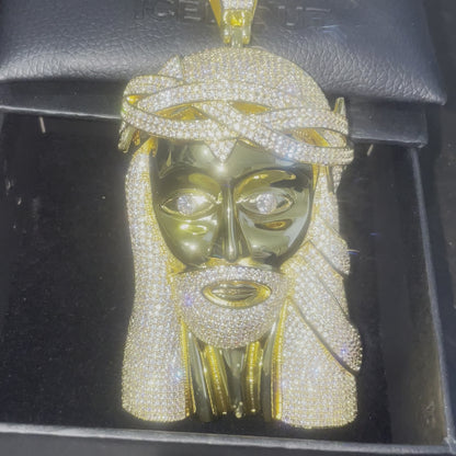 Gold Plated XXL Jesus Pendant