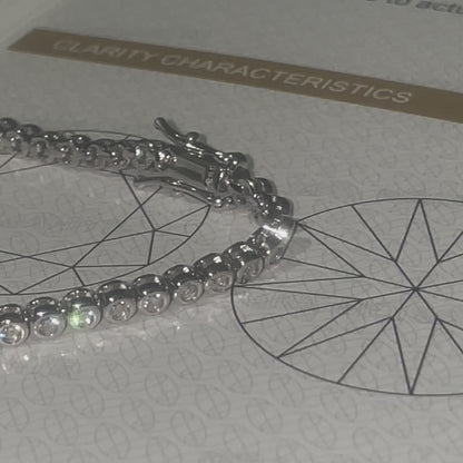 Bracelet Tennis Diamant Moissanite Rond 2mm