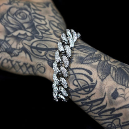 18mm Iced Out Miami Cuban Bracelet