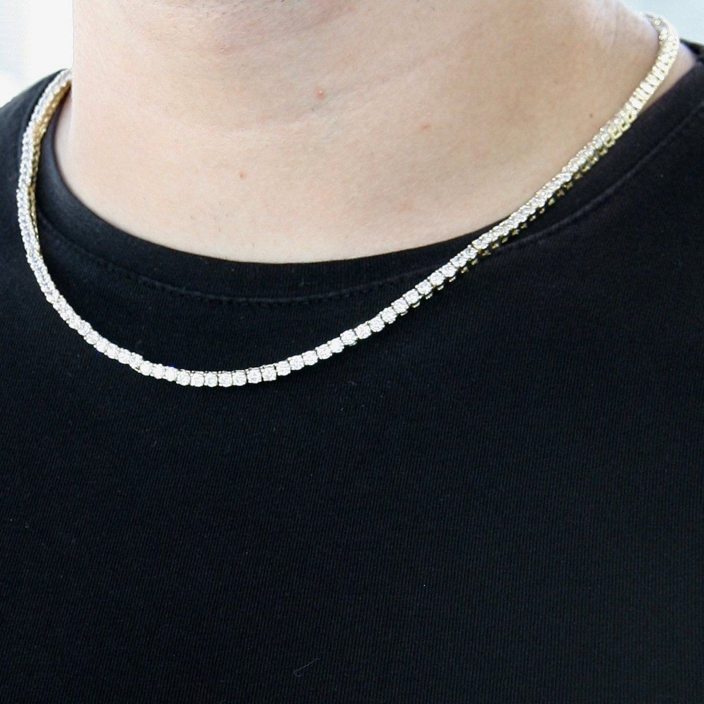 3MM GOLD PLATED TENNIS CHAIN