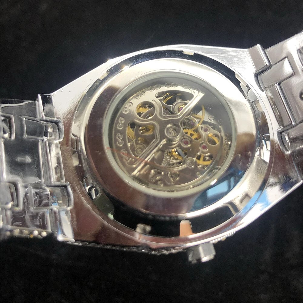 Baguette Diamanten Automatische Royal Skeleton horloge