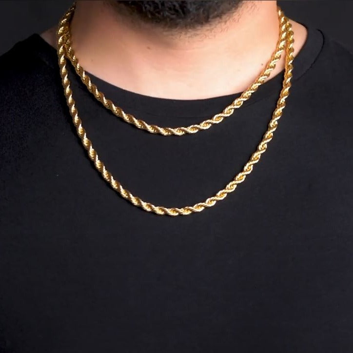 6mm Gold Plated Dookie Rope Chain