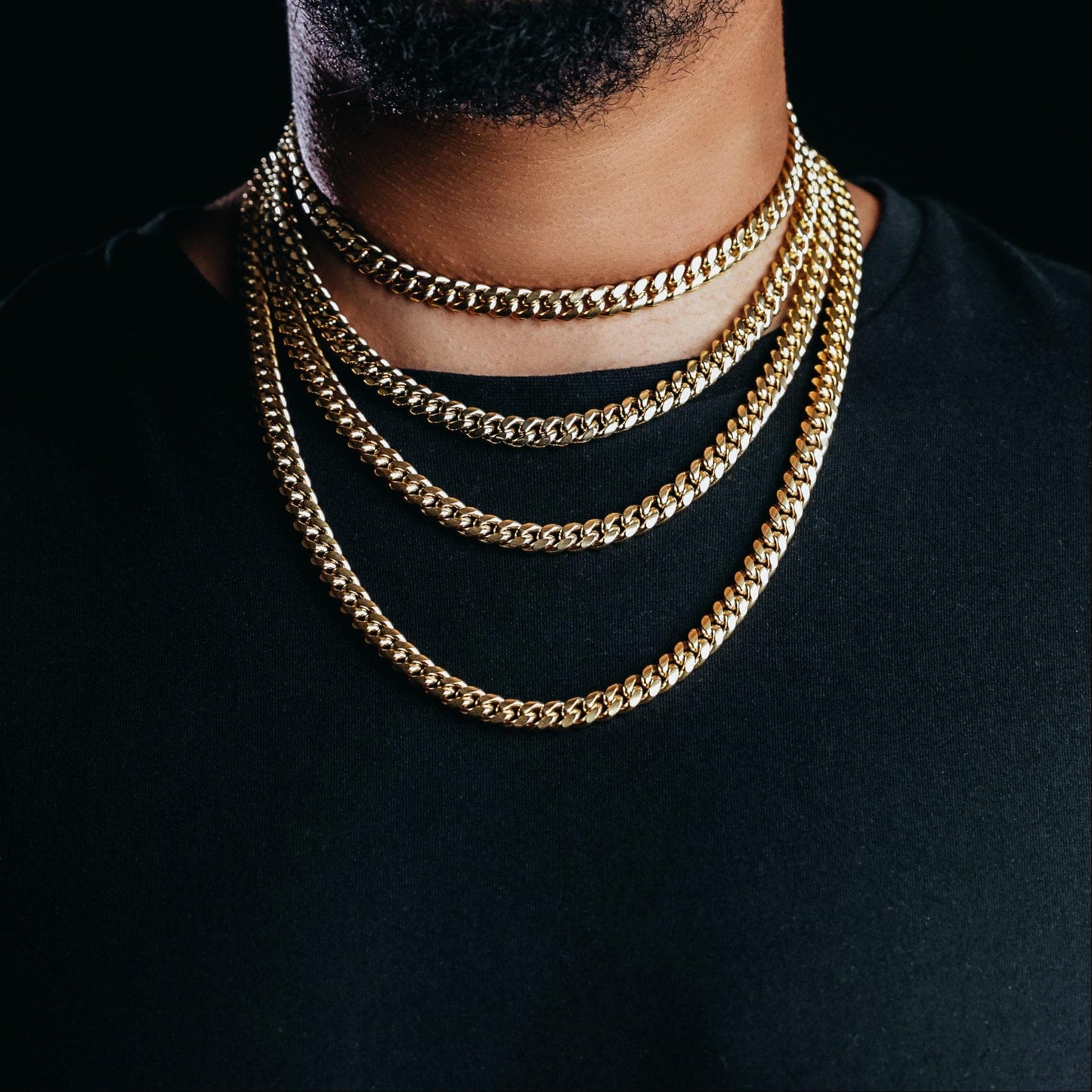 8mm Gold Plated Miami Cuban Chain