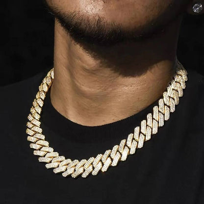 19mm Premium S-Link Gold Plated Cuban Chain