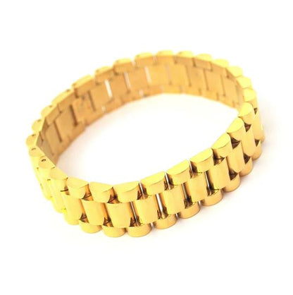 Gold Plated Presidential Rolex Link Bracelet
