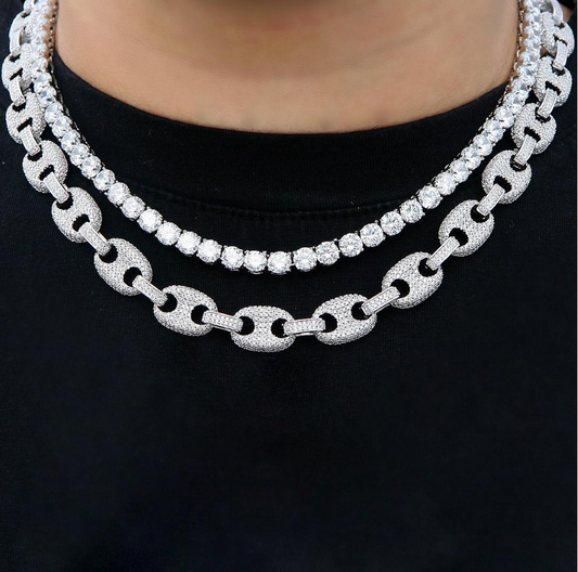 12mm Diamond Gucci Link Chain