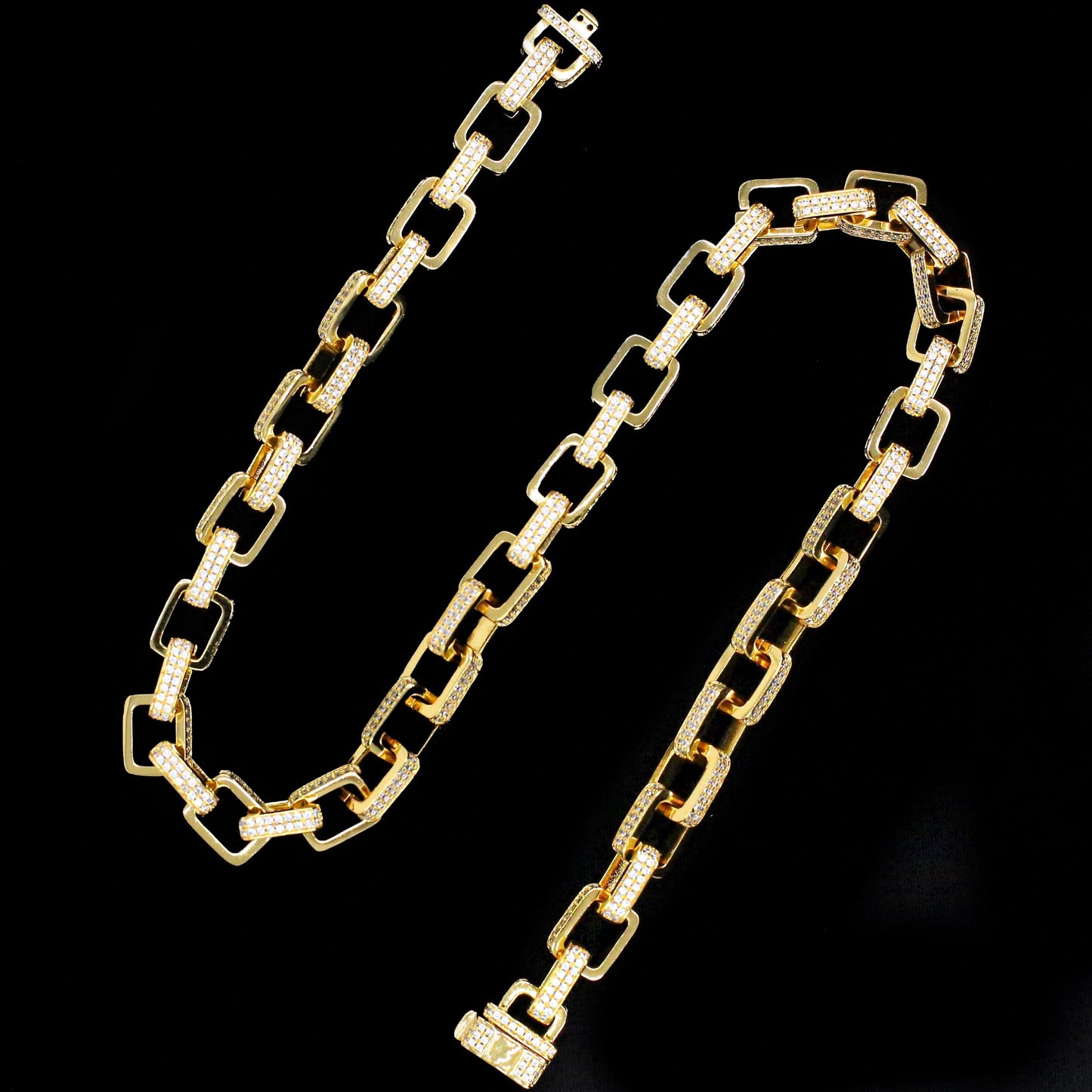 10MM Diamond Hermes Link Chain