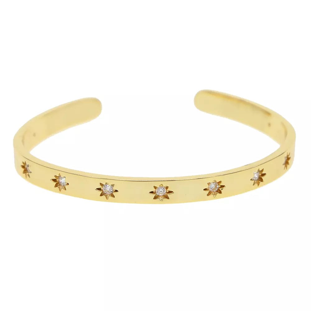 Gold Plated Sterren Bangle