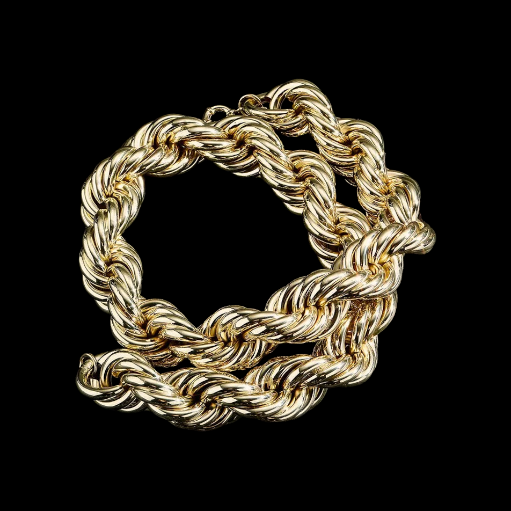 30mm Gold Plated Dookie Rope Chain