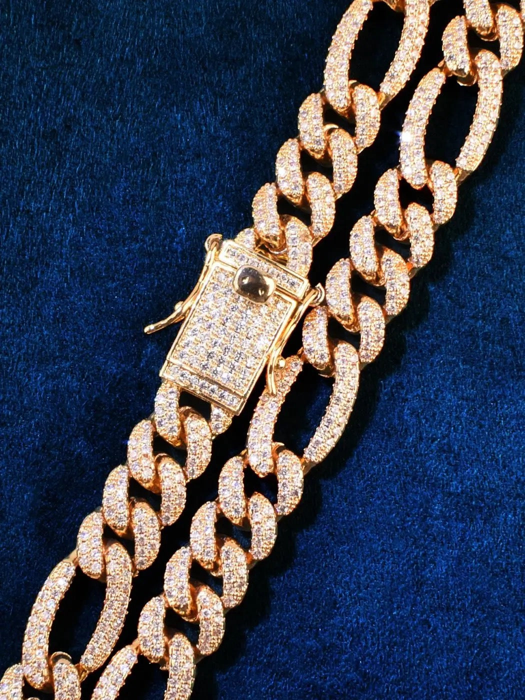 10mm Premium Gold Plated Figaro Link Chain