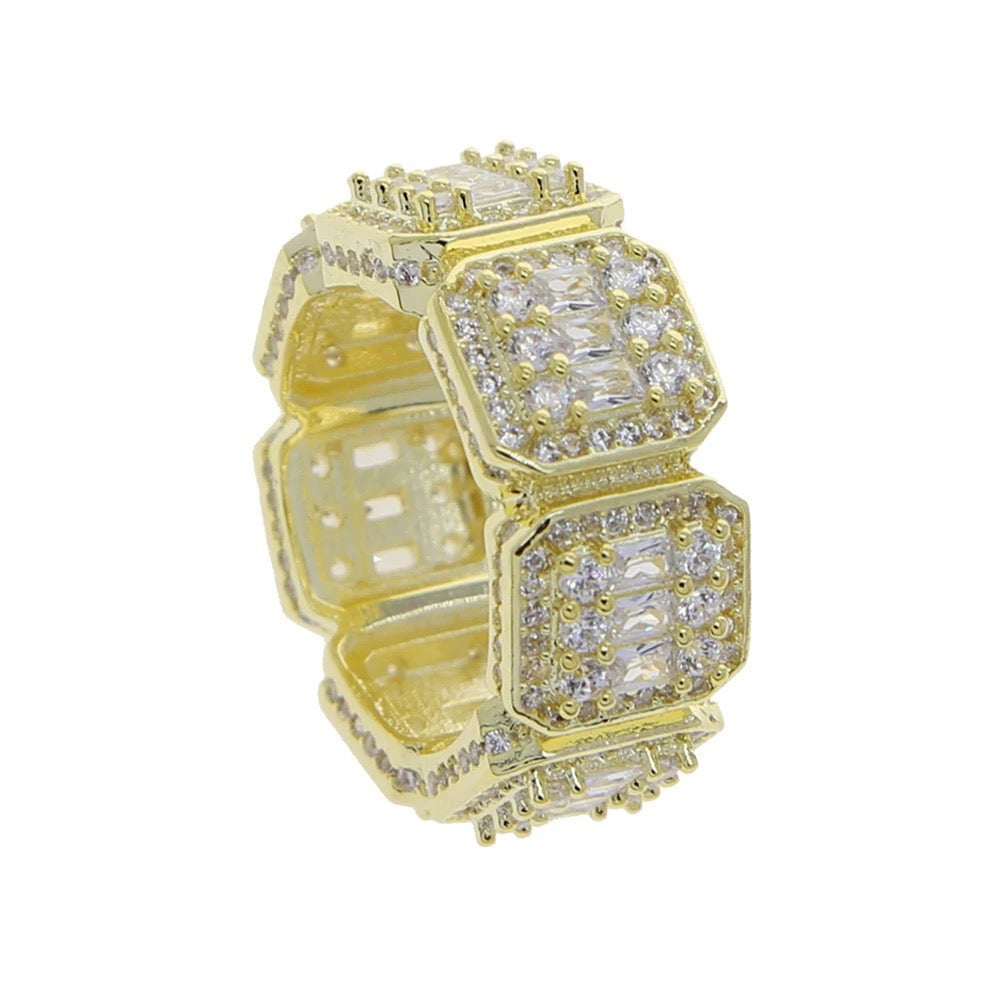 Gold Plated | Square Cluster Ring