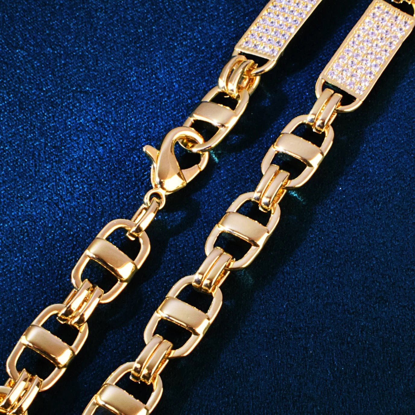 8MM Gold Plated Magnum King Chain Bracelet