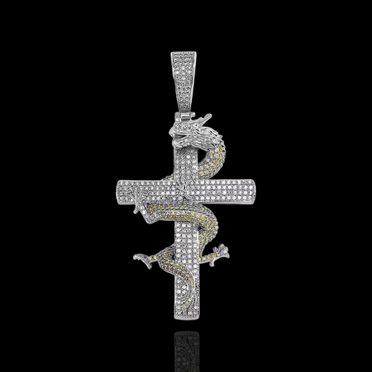 Pendentif croix Ankh glacé