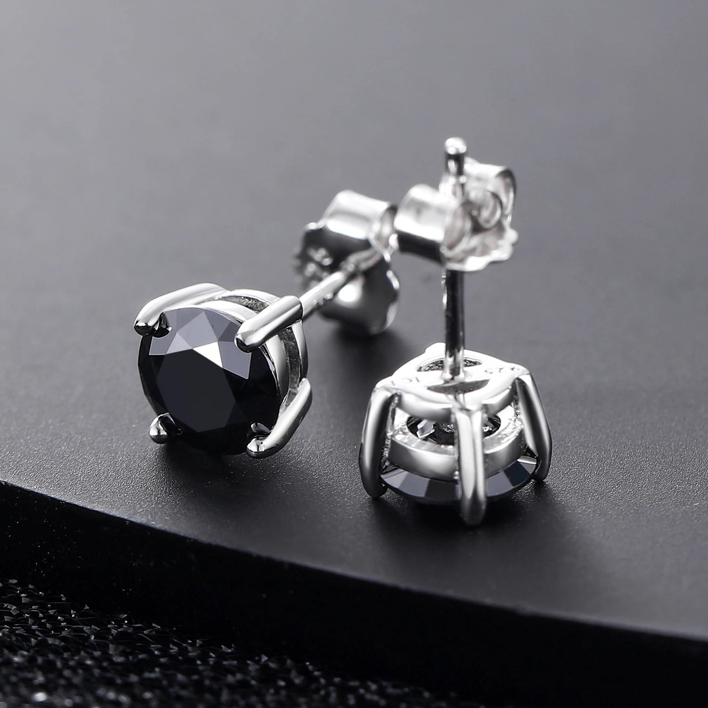 Black Diamond Moissanite Earrings