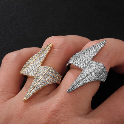 Iced Out Lightning Ring