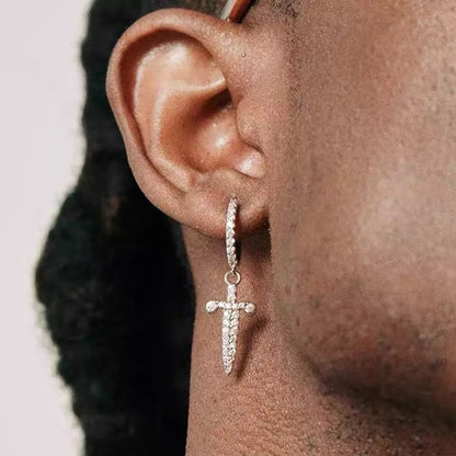 Iced Out Dagger Earrings