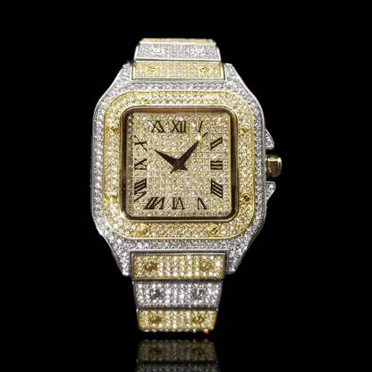 Fully Iced Out multi color King Square Watch