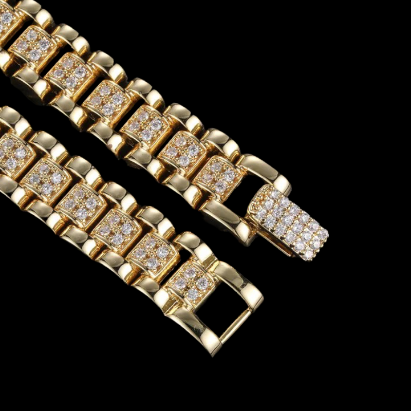 14MM Gold Plated Rolex Link Chain