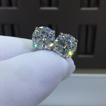 Zilveren Moissanite Diamanten Oorbellen