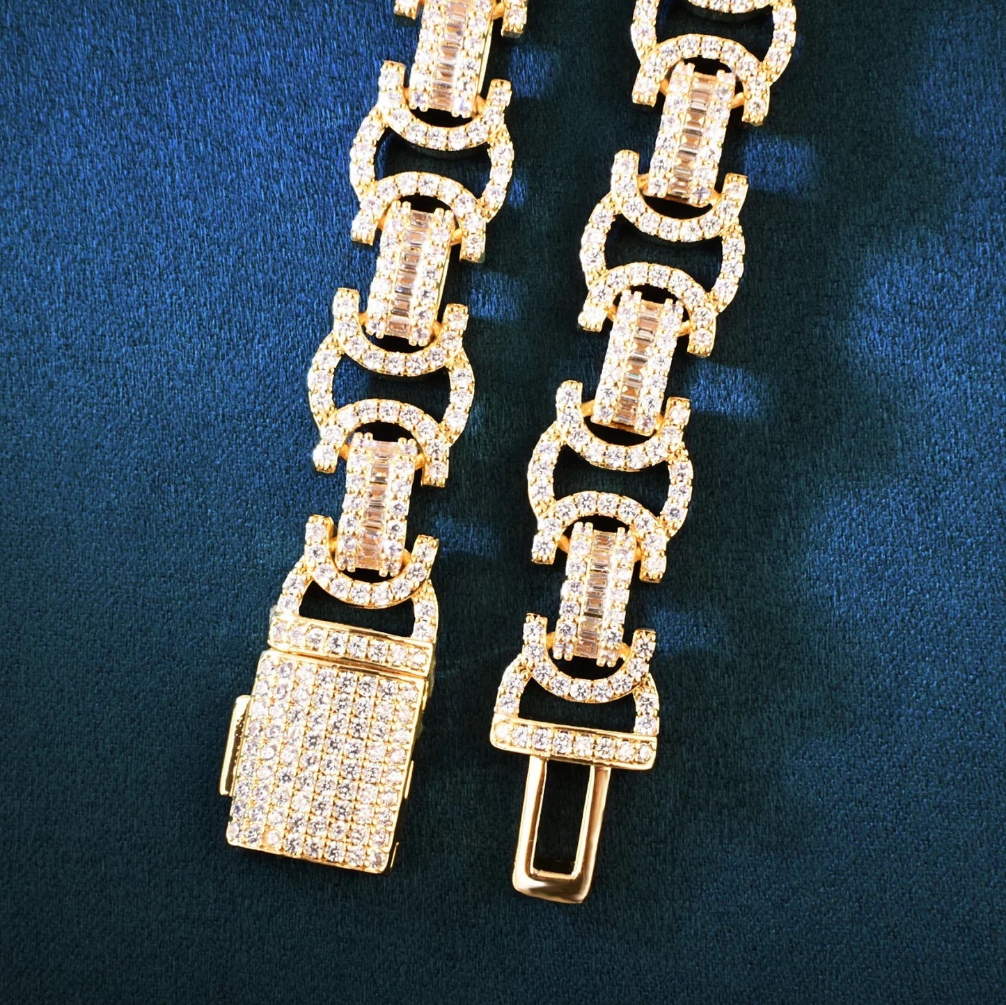13MM Gold Plated Fully Iced Out King Chain