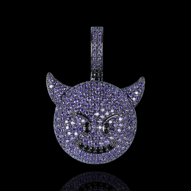Iced Out Pendentif diable 