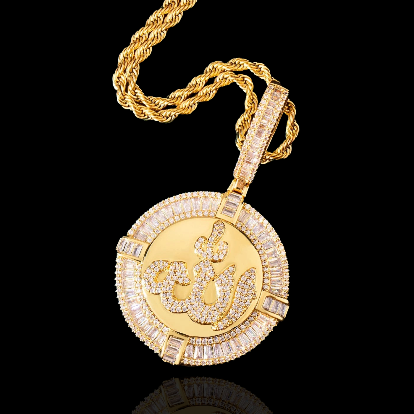 Gold Plated Allah Medallion pendant
