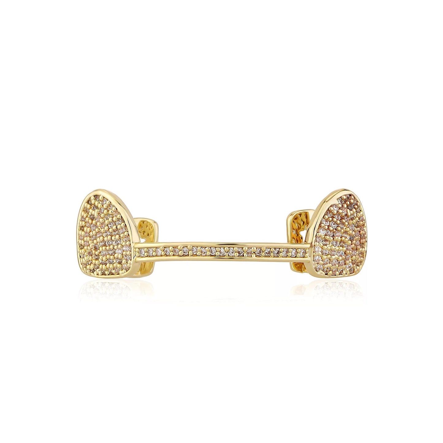 Gold Plated Iced Out Streep Grill